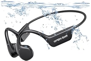 Dwolm Bone Conduction Headphones, Built-in 32G Memory, IPX8 Waterproof Headphones Swimming, Wireless Bluetooth 5.3 Open Ear Headphones, Underwater MP3 Player for Swimming, Running【10 Hours Playtime】
