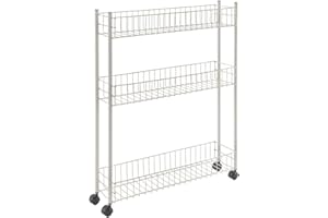 ‎METALTEX Metaltex Fino Allzweckwagen, 3 Etagen, Metall, Weiß, 16 x 60 x 72 cm