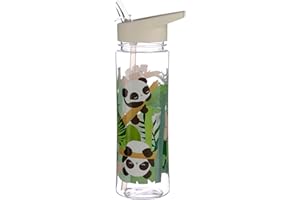 Puckator Borraccia con Cannuccia 550ml - Panda