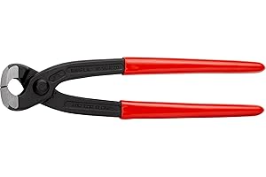 Knipex Alicate para abrazaderas de oreja negro atramentado, recubiertos de plástico 220 mm (cartulina autoservicio/blíster) 10 98 I220 SB