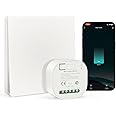 VIPMOON WiFi Smart Wireless Lights Switch Kit 16A 250V 1-Way/ 2-Way, No Wiring No Battery Waterproof Switch Compatible with Alexa & Google Assistant Voice Control Timing Function (Switch&Receiver)