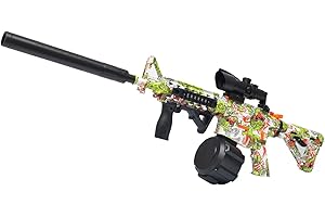 SIEREOLLY Pistola de bolas de gel eléctrica con alcance de 15 a 20 m, para exteriores, disparador automático, juguete para disparar, juegos de equipo, regalo y fiesta para más de 12 y adultos