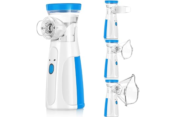 Pridarsh Portable Mesh Nebulizer, Silent and Compact Nebulizer Machine for Adult and Kids, Wireless Vaporizer Machine With Respiratory Mask, Effective for Cough, Asthma, Sinusitis, and Bronchitis, Steam Inhaler for Cold and Cough -Quick Relief and Daily Use Vaporiser