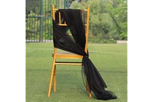 DUORIES Tela de tul suave de 3 m x 160 cm, tela de tul para coser, tela decorativa para cortinas de arbor, boda, arco de boda, decoración a mano, para ceremonias, fiestas, vestidos, faldas de tul, color negro