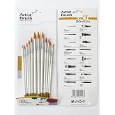 Hannah Painting Brush 12 Piece Art Acrylic Watercolor Oil Painting Brush Set
