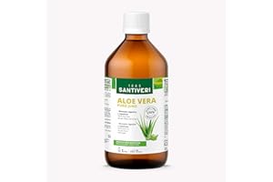 SANTIVERI - Aloe Vera Jugo, Complemento Alimenticio a Base de Jugo de Aloe Vera, Ayuda con el Bienestar Digestivo e Intestinal, Sin Gluten, Vegano - Frasco 1 L