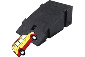 AMSXNOO Rampe de Chargement, Portable Antidérapantes Rampes de Seuil Légère Rampe De Bordure, Multifonction Rampe Plastique pour Allée Trottoir Voiture Camion Scooter Vélo Moto