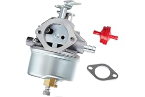 ZAMDOE Gaźnik do silników odśnieżarek Tecumseh HMSK80 HMSK90 HM70 HM80 8HP 9HP 10KM, zastępuje # 640349 640052 640054 640058 640058A 632334A, z filtrem paliwa