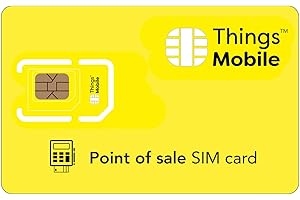 THINGS MOBILE SIM Card POS - GSM/2G/3G/4G - ideale per i sistemi di pagamento, con € 10 di credito incluso.