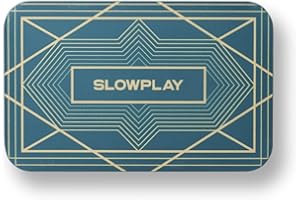 SLOWPLAY Placas rectangulares de fichas de póquer en Verde, Paquete de 10 Piezas, Placas Profesionales de Estilo Europeo sin denominación, Compuesto de cerámica de 34 Gramos