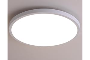 ONEGLOBAL MASLED 24W 4000K Natural White LED Ceiling Light Bathroom | 2160lm, 23cm, Natural White, 150W Equivalent | Ideal for Bathroom, Kitchen, Bedroom, Entrance, Garage, Office | Size: 23cm x 2.2cm, 1 Pack