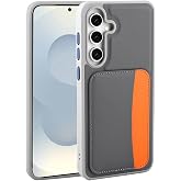 Kilifplus Galaxy S25 FE ile Uyumlu Kılıf Kartlık B&ouml;lmeli X-Kart Silikon Kapak, Premium Koruma, Koyu Gri