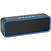 Kolaura Bluetooth Speaker, Portable Wireless Bluetooth 5.0 Speaker with 3D Stereo HiFi Bass, 1500 mAh Battery, 12 Hours Playt