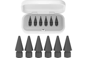 FAFALITHIC 6 stycken spetsar, kompatibla med Apple Pencil Pro-spetsar, Apple Pencil USB C-tips, Apple Pencil 2. Generation oc