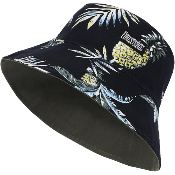 Chapeau Bob Unisexe Motif Cocotier – Léger, Pliable – Pour Plage, Voyage, Jardin, Randonnée – Hommes Et Femmes