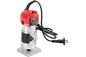 WAKECTS Elektryczny trymer ręczny, przycinanie 6,35 mm 580 W 220 V Frezarka do drewna do wykańczania powierzchni cięcia krzywych