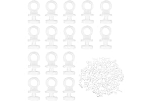 SYHSYC Ganci per Tende 100 Pezzi, Ganci per Tende Scorrevoli, Ganci per Tende Plastica Bianca, Ganci Tende Binario, Ganci per Tende Rinforzati per Tende da Doccia,Tende da Finestra e Tende da Porta