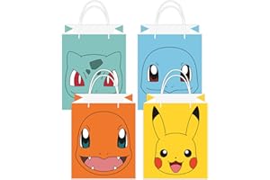 Amscan Pokémon 9917109 Lot de 8 sacs surprise en papier kraft pour fête d'anniversaire d'enfant