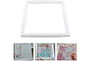 HEEPDD Quadratische Stickrahmen, Kunststoff Cross Stitch Hoop Nähen Hoop Stickerei Snap Frame Hoop für Stickerei Cross Stitch Quilting Needlepoint Tool(27.9×27.9cm)