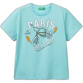 Benetton Erkek &Ccedil;ocuk Ekru Grafik Baskılı T-Shirt