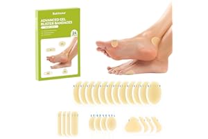 ‎BUKIHOME Blasenpflaster für Füße und Fersen – 24 Stück Gelpflaster für besonders starken Schutz vor Blasen, Wasserdicht, Anti-Reibungs-Gel-Pflaster (Variety Pack)