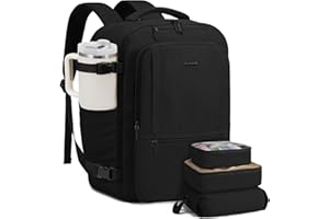 LOVEVOOK Sac à Dos Voyage Cabine Avion, 40L Sac De Voyage Homme Femme Grand Bagages Cabine, Imperméable Sac Ordinateur Portable 17 Pouces Valise de Affaires Travail Randonnée