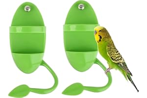 OHYER 2 Pezzi Cuttlebone Holder Porta Osso di SeppiaPortafrutta per Pappagalli Contenitore per alimenti Accessori per Mangiatoia per Uccelli con Supporto per Conservare Osso di Seppia Frutta e Verdura