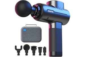 Pistolet de Massage Musculaire, RENPHO Massage Gun Masseur de Muscle Profonds 3200 tr/min, 5 Têtes de Massage Appareil de Massage Ultra Silencieux (Noir)