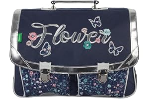 IKKS Cartable 38 cm - 2 boucles Tann's Les Fantaisies Carla Bleu