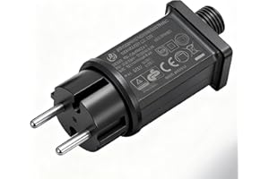 ‎AIFIZO AIFIZO Lichterkette Netzteil, 31V LED Netzteil für 20~750LEDS Lichterketten, Weihnachtsbaumlichter, Halloween Deko IP44 8 Lichtmodi für Niederspannungs-LED-Adapter, Lichterkette Stecker