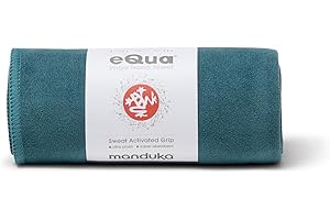 Manduka eQua, Serviette de Yoga en Microfibre à séchage Rapide, légère, Accessoire de Yoga Facile pour Les Voyages.