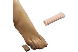 Bargain Wells 1X Soft Silicone Gel-Lined Toe & Finger Cap – Closed-End Fabric Sleeve for Corns, Blisters, Friction & Pressure Relief – Small 1.8cm x 7cm – Cut to Fit