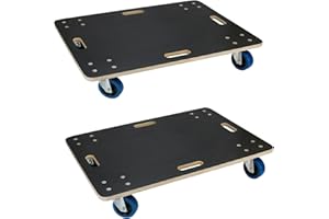ECD Germany 2X Carrelli da Trasporto Mobili Elettrodomestici 60 x 80 cm Portata Carico Max. 800 kg Piattaforma Girevole Pedana con Ruote in Gomma Base Mobile Sposta Carichi Trasloco Oggetti