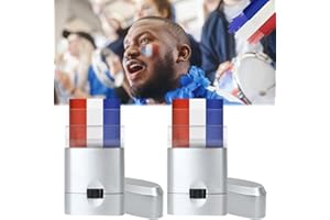 ZOYDP 2 Stick Trucco Francia, Stick Trucco Rosso Bianco Blu, Stick Trucco Tricolore, Trucco Calcio Francia, Stick Viso Blu Bianco Rosso Kit Sostenitore Francia