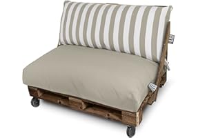 HAPPERS Cojines para Palets Toldotex Impermeable 120x60x20 Beige