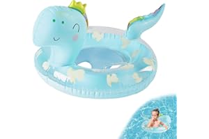 DAZZROI Baby Swimming Float Seat, Cartoon Zebra Inflatable Toddler Pool Swimming Ring with Double Handle, Water Waist Float Toy for Babies Toddlers Infant Children Training Playing