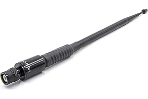 vhbw Antenne Universelle pour diverses radios Portables p. ex. Compatible avec Yaesu, Vertex, Kenwood - Extensible 24cm - 99cm, connecteur BNC (m)