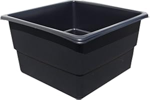 Heissner 79 x 79 x 45 cm Carré préformé Eau Jardin – Noir
