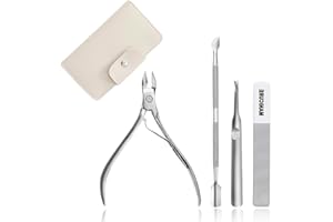 TAOBOSEC Tagliaunghie Cuticole In Acciaio Inox, 4 Pcs Professionale Strumenti Per Pedicure Manicure Cuticole Taglierina Rimuovi Cuticole Per Manicure E Pedicure A Casa Salone