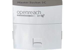 1STec Genuine BT Openreach NTE5c MK2 Main Master Telephone Socket Faceplate Wall Plate Latest Design with Tool Less IDC Cable Connections (NTE5 C Faceplate Only)