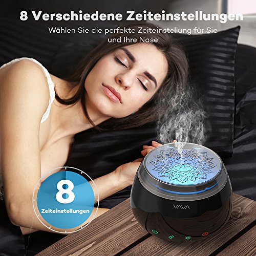 Aroma Diffuser VAVA LED-Display Duftzerstäuber 270ml Aromatherapie Diffusor mit 8 Zeiteinstellungen Zwei Nebeleinstellungen, 7 Lichtfarben - 4