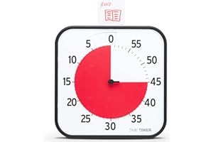 Time Timer Original Large, 30x30x4cm - Minuterie Visuelle de 60 Minutes Magnétique - Compte à rebours de la Salle de Classe ou de la réunion pour Enfants et Adultes (Noir)
