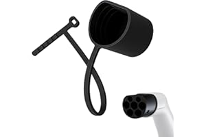 EVify Funda protectora para cable de carga tipo 2 del lado de la estación - Protección contra el polvo y daños - Universalmente compatible - Funda protectora para conector EV tipo 2 - Cubierta para