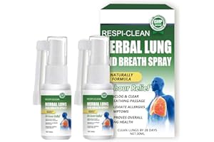 Clawrex Herbal Lung Spray, 2 Stück Lungenreinigungsspray, Lung Cleansing Spray, Tragbarkeit, Natürliche Pflanzenextrakte Kräuter Lungenreinigungs & Reparaturspray, Zum Entfernen (60ML)