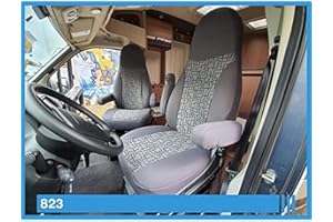 BREMER SITZBEZÜGE Housses de siège de Pilote Measure compatibles avec Camping-Car, Ducato conducteur et Passager 823, Gris