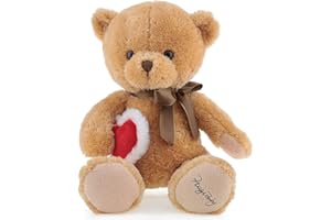Yeqivo Animales de Peluche Gran Osito de Peluche Peluches con Corazón de Amor Lindo Oso de Peluche para Novia Niño (Marrón&Amor, 50CM)
