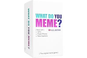 WHAT DO YOU MEME? Core Game (New UK Edition) Now Including GIF's by Relatable, The Essential Adult Party Game for Meme Lovers Now with Refreshed Content, Great for Adult Games for Game Night, 17+