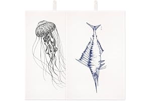 ‎LIGARTI Ligarti® Geschirrtücher Halbleinen (Made in EU) I 2er Set Design Küchenhandtücher 50x70 cm I ÖKO-TEX I Abtrockentücher