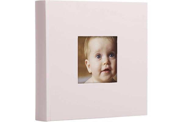 Pearhead Baby Photo Album, Baby Memory Book Keepsake, Girl Baby Book, Light Pink