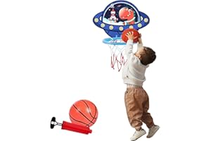 Sobebear Wall Mounted Basketball Hoop Indoor Set Include Pump, Ball, Wall Mount Acrylic Board, Adjustable, Easy Installation Indoor/Outdoor Basketball Training Kit for Boys and Girls 3+ Years